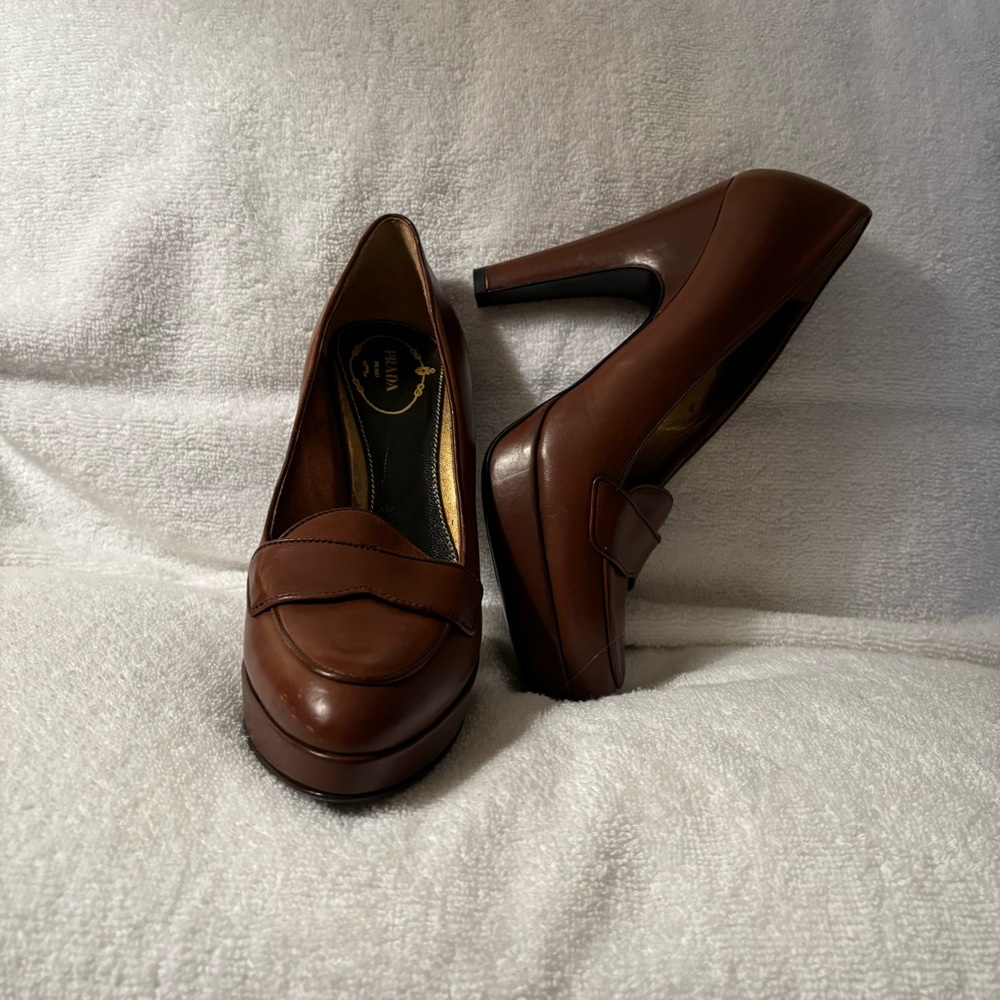 Prada Heeled Loafers - Picture 2 of 5
